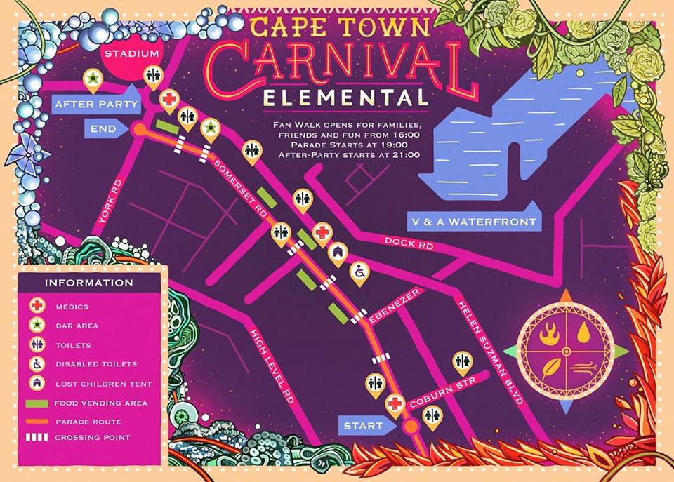 carnival map Mr. Cape Town