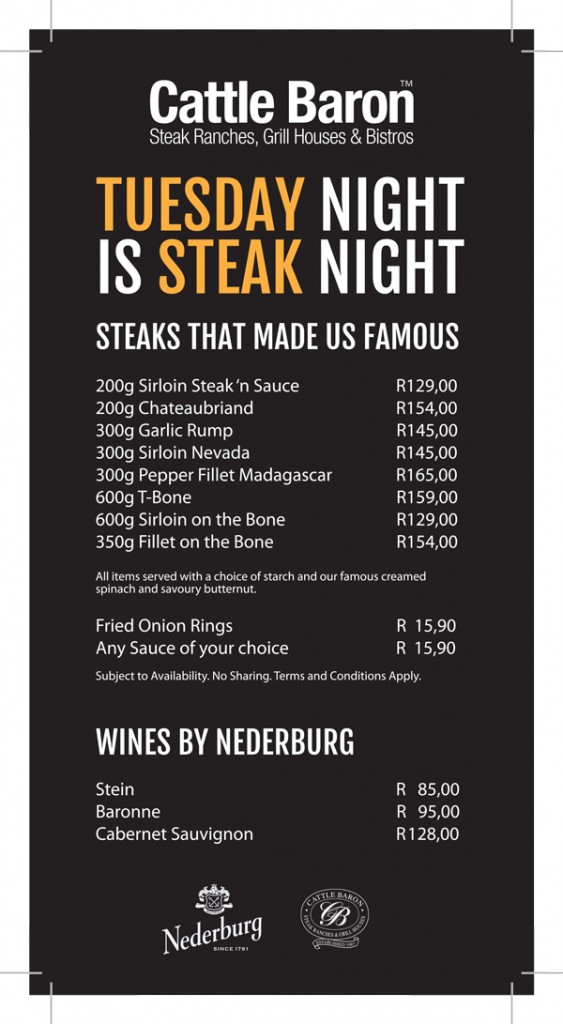 Tuesday Night Steak Night