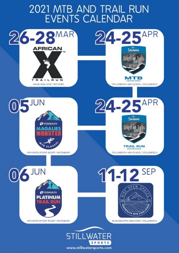 Stillwater Sports 2021 MTB & Trail Run Calendar Mr. Cape Town